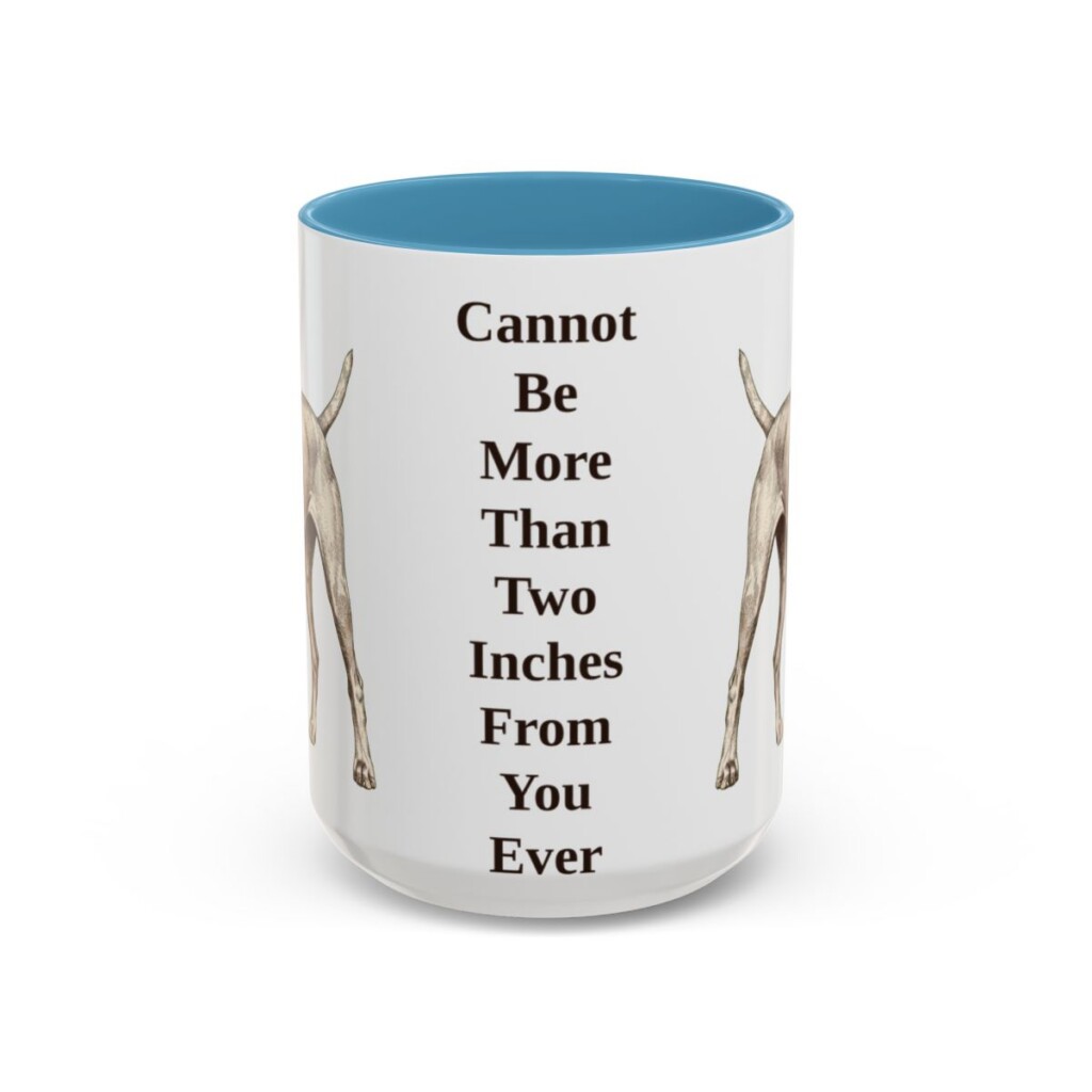 15oz Funny Vizsla Mug, Light Blue, front view