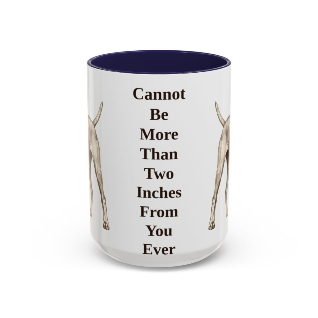 15oz Funny Vizsla Mug, Navy, front view