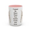 15oz Funny Vizsla Mug, Pink, front view