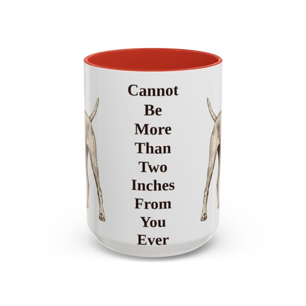 15oz Funny Vizsla Mug, Red, front view