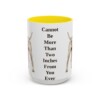 15oz Funny Vizsla Mug, Yellow, front view