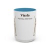 15oz Vizsla Latin Mug, Light Blue, front view