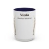 15oz Vizsla Latin Mug, Navy, front view