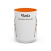 15oz Vizsla Latin Mug, Orange, front view