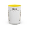 15oz Vizsla Latin Mug, Yellow, front view