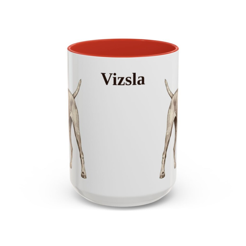 15oz Vizsla Mug, Red, front view
