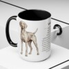 15oz Vizsla Mug, Black, lifestyle photo