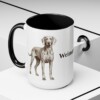 15oz Weimaraner Mug, Black, lifestyle photo
