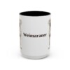 15oz Weimaraner Mug, Black, front view