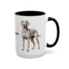 15oz Weimaraner Mug, Black, right side view