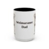 15oz Weimaraner Dog Dad Mug, Black, front view