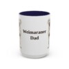 15oz Weimaraner Dog Dad Mug, Navy, front view