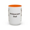 15oz Weimaraner Dog Dad Mug, Orange, front view