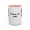 15oz Weimaraner Dog Dad Mug, Pink, front view