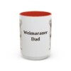 15oz Weimaraner Dog Dad Mug, Red, front view
