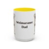 15oz Weimaraner Dog Dad Mug, Yellow, front view