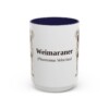 15oz Weimaraner Latin Mug, Navy, front view