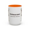 15oz Weimaraner Latin Mug, Orange, front view