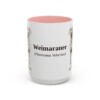 15oz Weimaraner Latin Mug, Pink, front view