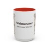 15oz Weimaraner Latin Mug, Red, front view