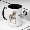 15oz Weimaraner Dog Mom Mug, Black, lifestyle photo