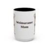 15oz Weimaraner Dog Mom Mug, Black, front view