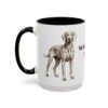 15oz Weimaraner Dog Mom Mug, Black, left side view