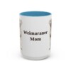 15oz Weimaraner Dog Mom Mug, Light Blue, front view