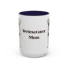 15oz Weimaraner Dog Mom Mug, Navy, front view