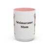 15oz Weimaraner Dog Mom Mug, Pink, front view