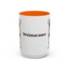 15oz Weimaraner Mug, Orange, front view