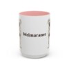 15oz Weimaraner Mug, Pink, front view