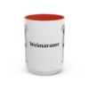 15oz Weimaraner Mug, Red, front view