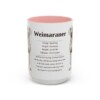 15oz-weimaraner-mug-writeup-pink 15oz Weimaraner Mug, Pink, front view