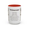 15oz-weimaraner-mug-writeup-red 15oz Weimaraner Mug, Red, front view