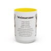 15oz-weimaraner-mug-writeup-yellow 15oz Weimaraner Mug, Yellow, front view
