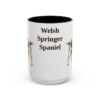 15oz Welsh Springer Spaniel Mug, Black, front view