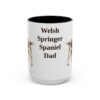 15oz Welsh Springer Spaniel Dog Dad Mug, Black, front view