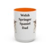 15oz Welsh Springer Spaniel Dog Dad Mug, Orange, front view