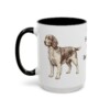 15oz Funny Welsh Springer Spaniel Mug, Black, left side view