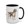 15oz Funny Welsh Springer Spaniel Mug, Black, right side view