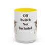 15oz Funny Welsh Springer Spaniel Mug, Yellow, front view