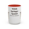 15oz Welsh Springer Spaniel Latin Mug, Red, front view