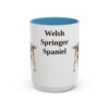 15oz Welsh Springer Spaniel Mug, Light Blue, front view