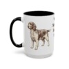 15oz Welsh Springer Spaniel Dog Mom Mug, Black, left side view