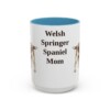 15oz Welsh Springer Spaniel Dog Mom Mug, Light Blue, front view