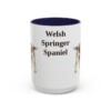 15oz Welsh Springer Spaniel Mug, Navy, front view