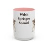 15oz Welsh Springer Spaniel Mug, Pink, front view