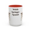 15oz Welsh Springer Spaniel Mug, Red, front view
