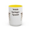 15oz Welsh Springer Spaniel Mug, Yellow, front view